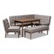 Baxton Studio Arvid Mid-Century Gray Upholstered 5-Piece Wood Dining Nook Set 155-9305-9306-9307-9308 - alternate 1